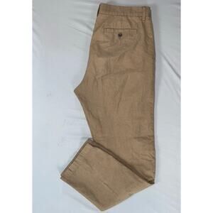 Banana Republic Gavin Fit Flat Front 100% Cotton Chino Pants. Sharkskin, 34X33.